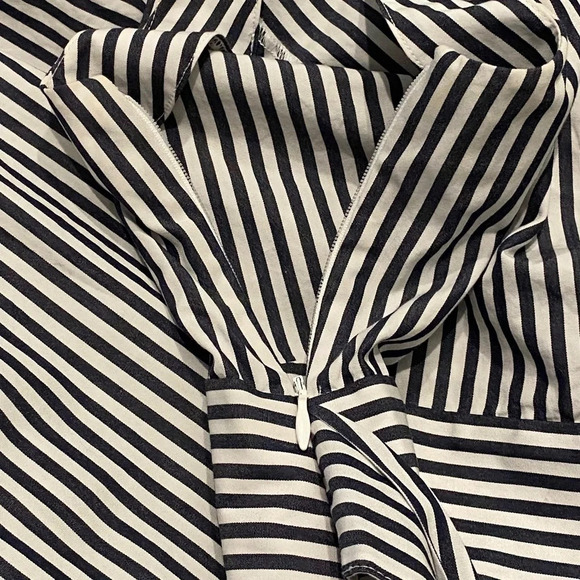 Michael Kors Cotton Striped Faux-Wrap Dress 16319 - Picture 13 of 14